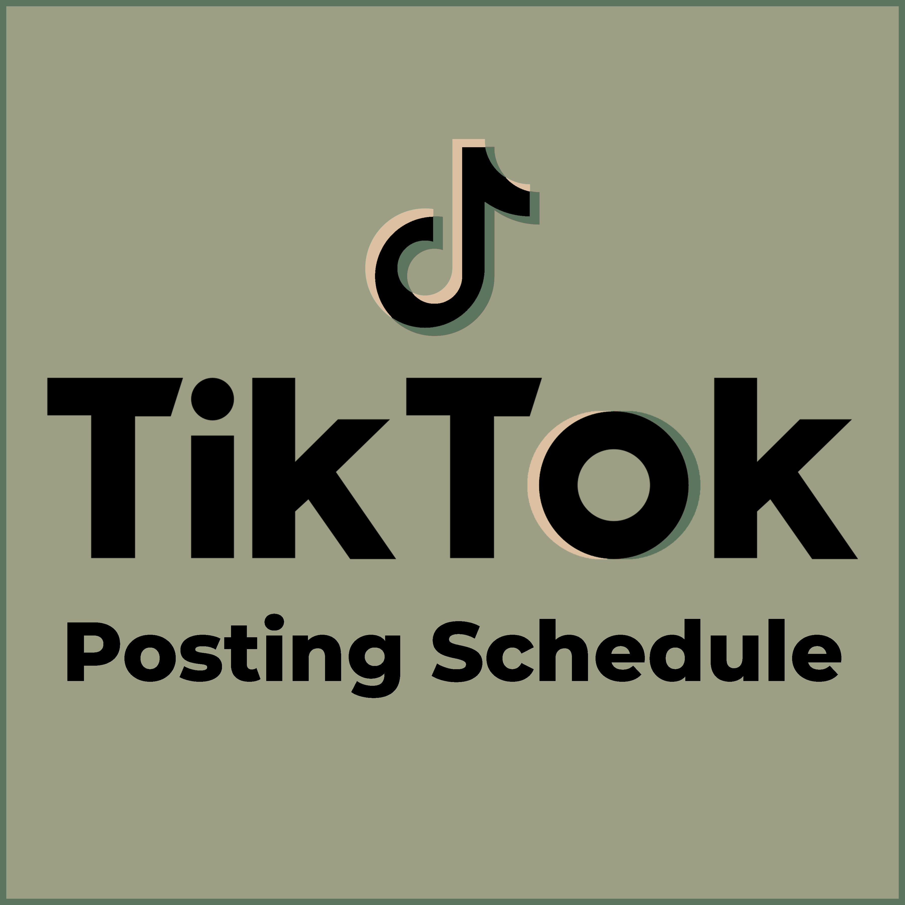 Posting Schedule